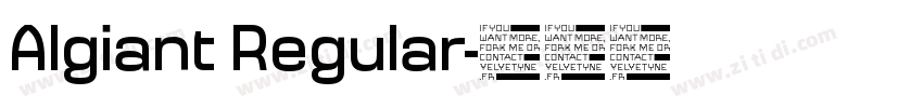 Algiant Regular字体转换